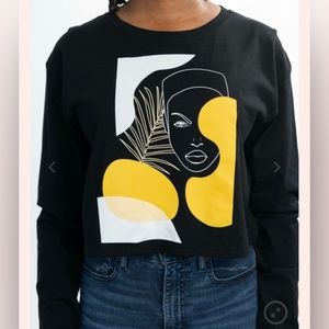 Obsidiopolis long sleeve crop top